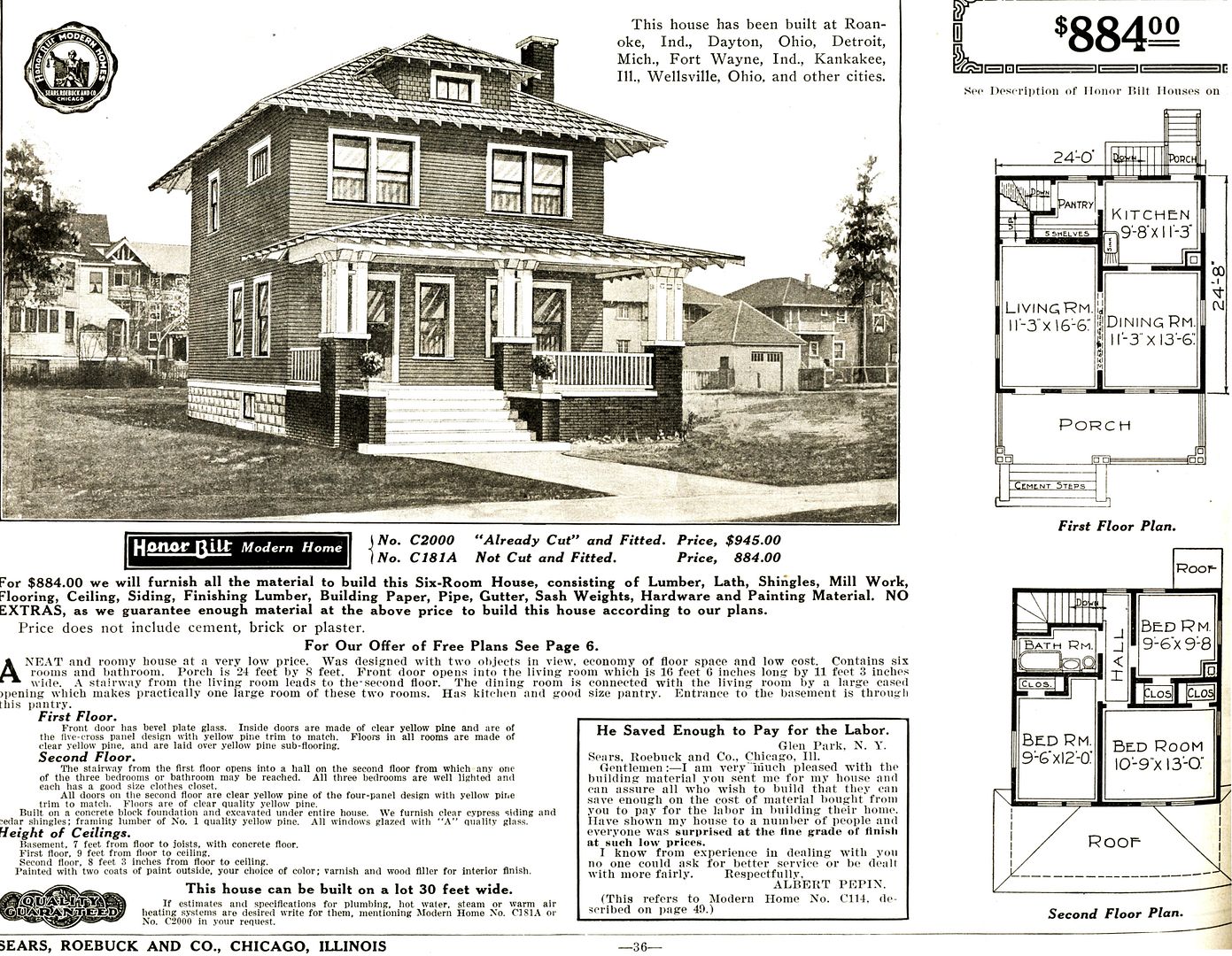 1916 Sears Home Plans House In A Box « All In